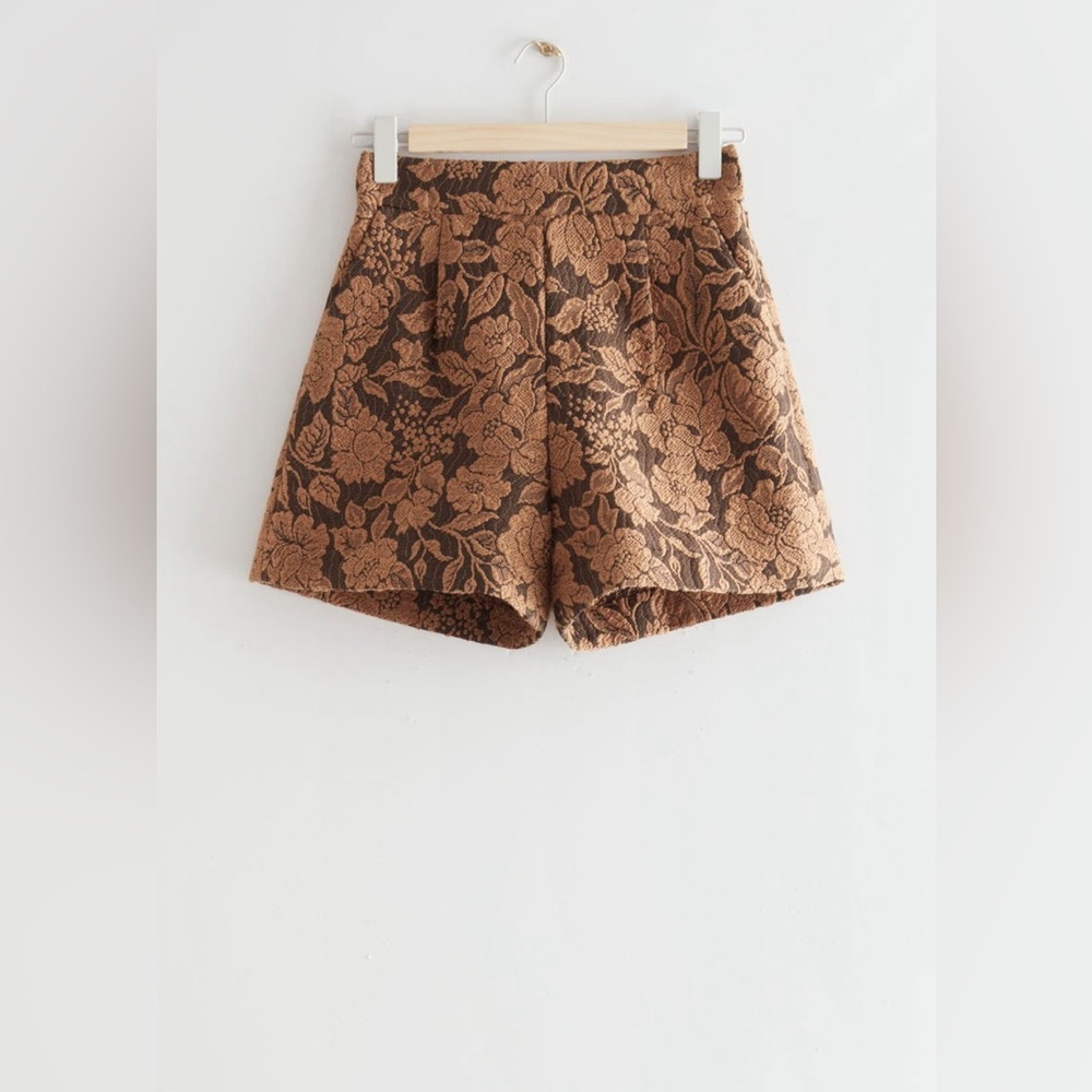 & OTHER STORIES Paris Atelier Jacquard Shorts Size 4 - Picture 3 of 7